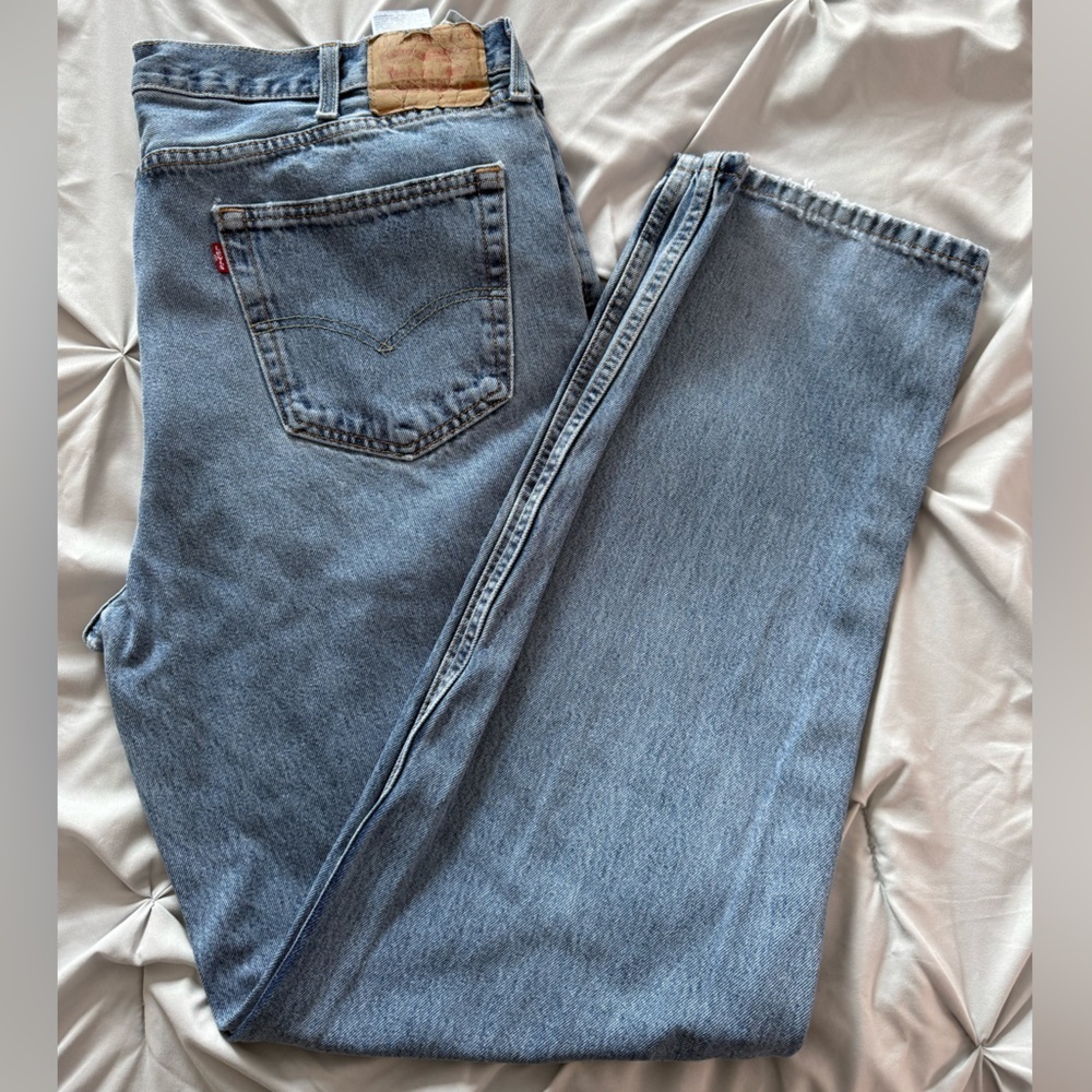 Levis Mens 40 550 Classic Blue Straight Jeans